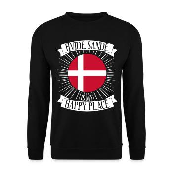 Hvide Sande Urlaub Dänemark - Unisex Pullover - Schwarz - Vorne - Alina (178cm) & Michal (187cm)