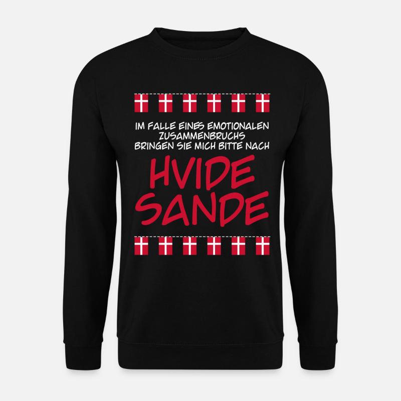 Hvide Sande Holmsland Klit Dänemark - Unisex Pullover - Schwarz