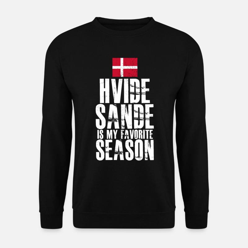 Hvide Sande Flagge Dänemark - Unisex Pullover - Schwarz