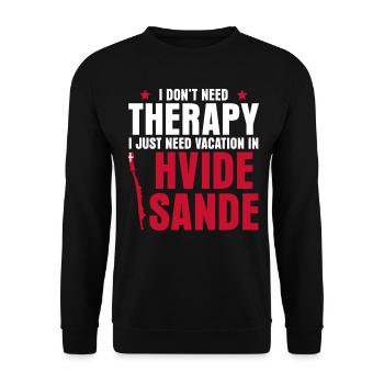 Hvide Sande Urlaub Dänemark - Unisex Pullover - Schwarz - Vorne - Alina (178cm) & Michal (187cm)
