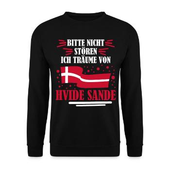Hvide Sande Holmsland Klit Witz Dänemark - Unisex Pullover - Schwarz - Vorne - Alina (178cm) & Michal (187cm)