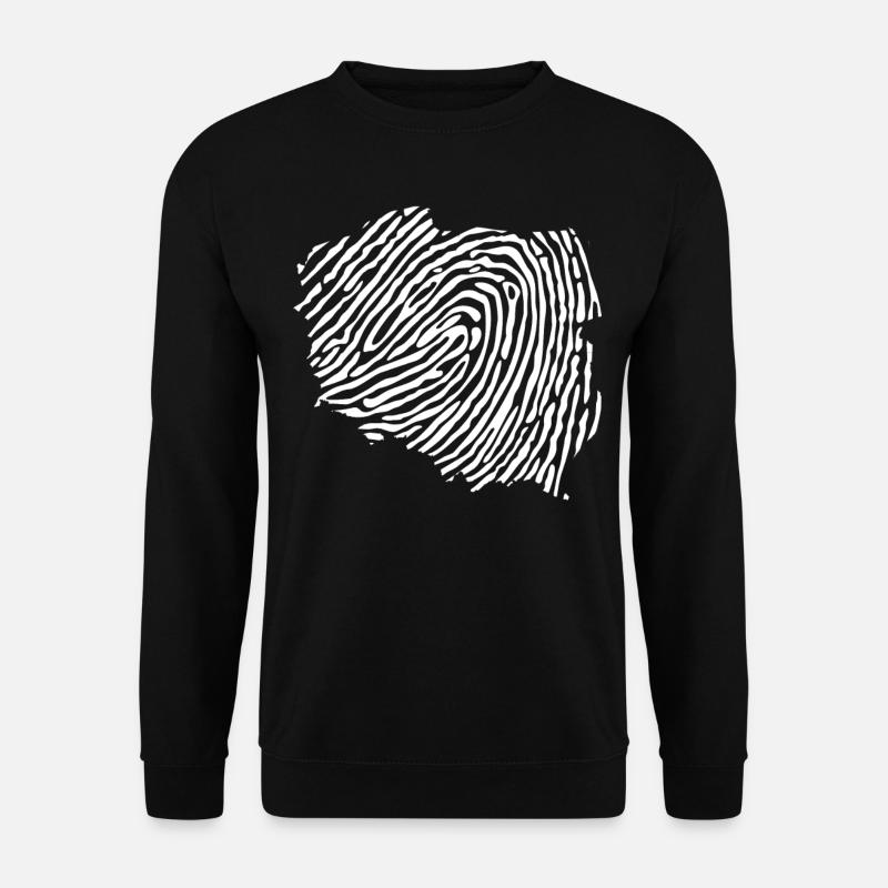 Poland fingerprint - Unisex Sweatshirt - black