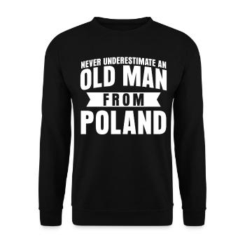 Poland Saying Polish - Unisex Sweatshirt - black - Front - Alina (178cm) & Michal (187cm)