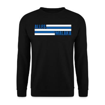 Alles Malaka Griechenland - Unisex Pullover - Schwarz - Vorne - Alina (178cm) & Michal (187cm)