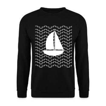 Synthesizer Waveform Synth Synthesizers - Unisex Sweatshirt - black - Front - Alina (178cm) & Michal (187cm)