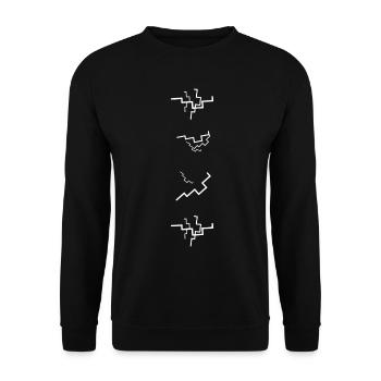 Synth Synthesizer Synthesizers Waveform - Unisex Sweatshirt - black - Front - Alina (178cm) & Michal (187cm)