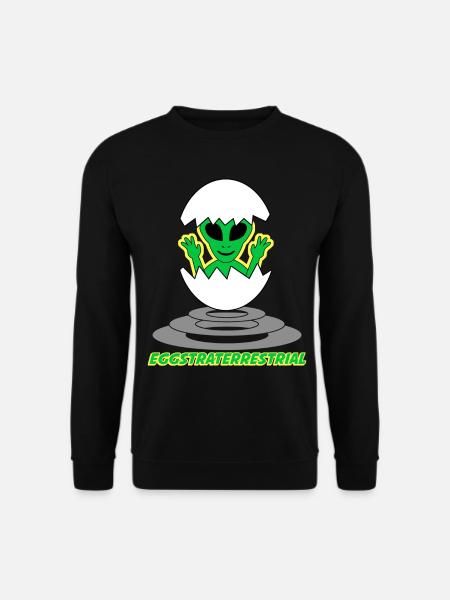 Alien Eggs Extraterrestrial Chicken Egg - Unisex Sweatshirt - black