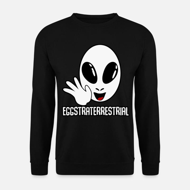 Alien Egg Extraterrestrial Egghead - Unisex Sweatshirt - black
