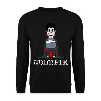 Fetter Vampir - Unisex Pullover - Schwarz - Vorne - Alina (178cm) & Michal (187cm)