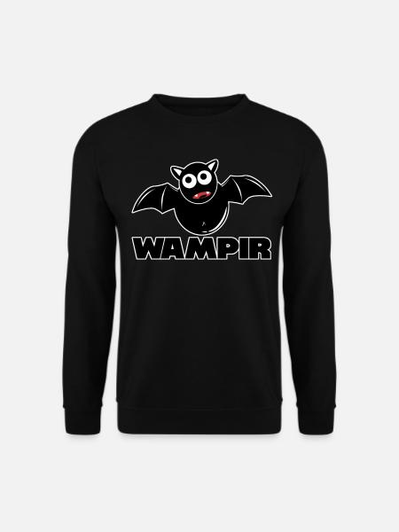 Wampir dicke Vampir Fledermaus - Unisex Pullover - Schwarz