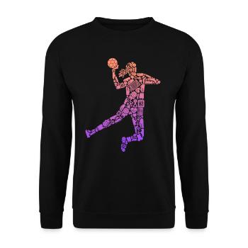Joueur de handball Handball Filles Handball Joueur - Sweat-shirt Unisexe - noir - Devant - Alina (178cm) & Michal (187cm)