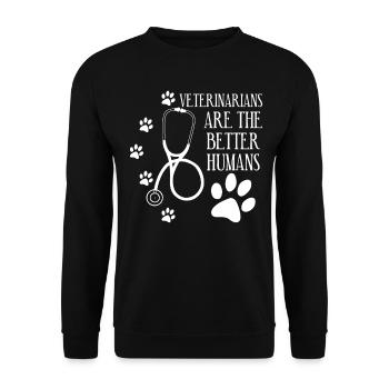 Veterinarian Veterinary Veterinary Practice - Unisex Sweatshirt - black - Front - Alina (178cm) & Michal (187cm)