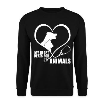 Veterinarian Veterinary Practice - Unisex Sweatshirt - black - Front - Alina (178cm) & Michal (187cm)