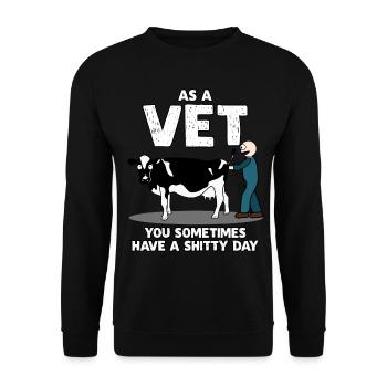 veterinarian funny saying veterinary medicine - Unisex Sweatshirt - black - Front - Alina (178cm) & Michal (187cm)