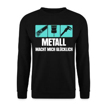 Cutting machine operator saying - Unisex Sweatshirt - black - Front - Alina (178cm) & Michal (187cm)