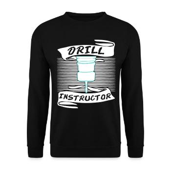 Chipper drill drill - Unisex Sweatshirt - black - Front - Alina (178cm) & Michal (187cm)