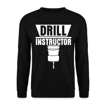 Chipper Drill Milling Cutter - Unisex Sweatshirt - black - Front - Alina (178cm) & Michal (187cm)