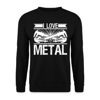 Cutting machine operator Machinist Lathe operator - Unisex Sweatshirt - black - Front - Alina (178cm) & Michal (187cm)