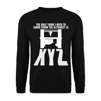 Chipper CNC milling machine - Unisex Sweatshirt - black - Front - Alina (178cm) & Michal (187cm)