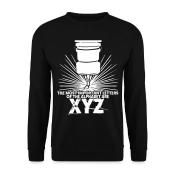 Machinist CNC Turner Milling Machine - Unisex Sweatshirt - black - Front - Alina (178cm) & Michal (187cm)