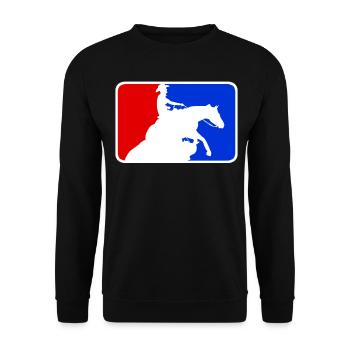 Reining Riding Rider Western Riding - Unisex Sweatshirt - black - Front - Alina (178cm) & Michal (187cm)