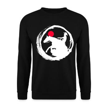 Reining Rider Riding Western Riding - Unisex Sweatshirt - black - Front - Alina (178cm) & Michal (187cm)