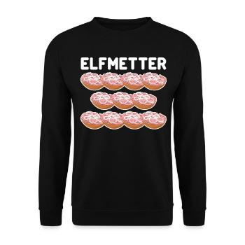 Mettbrötchen Elfmetter Mettigel Mett - Unisex Pullover - Schwarz - Vorne - Alina (178cm) & Michal (187cm)