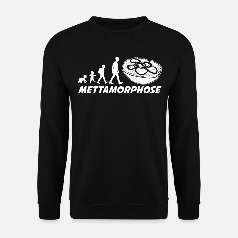 Mettbrötchen Mettigel Hackfleisch Mett - Unisex Pullover - Schwarz