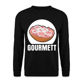 Mettbrötchen Gourmet Mettigel Mett - Unisex Pullover - Schwarz - Vorne - Alina (178cm) & Michal (187cm)