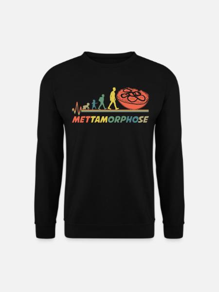 Mettbrötchen Hackfleisch Mett - Unisex Pullover - Schwarz