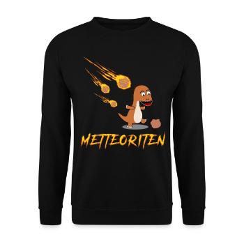 Mettbrötchen Hackfleisch Meteorit Mett - Unisex Pullover - Schwarz - Vorne - Alina (178cm) & Michal (187cm)