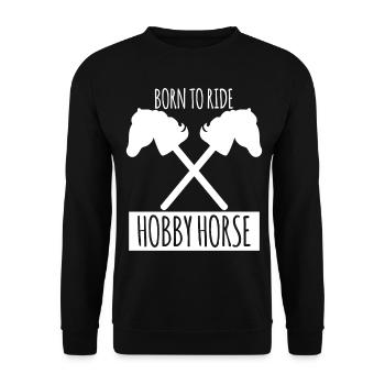 Hobbyhorse drôle Hobby Horse - Sweat-shirt Unisexe - noir - Devant - Alina (178cm) & Michal (187cm)
