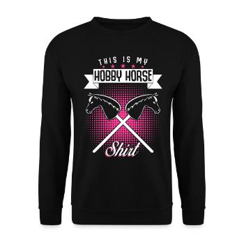 Hobby Equitation Hobby Horsing - Sweat-shirt Unisexe - noir - Devant - Alina (178cm) & Michal (187cm)