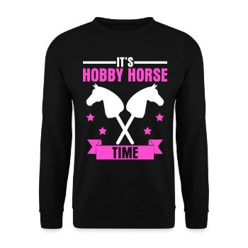 Hobby Cavalier Hobby Horsing - Sweat-shirt Unisexe - noir - Devant - Alina (178cm) & Michal (187cm)