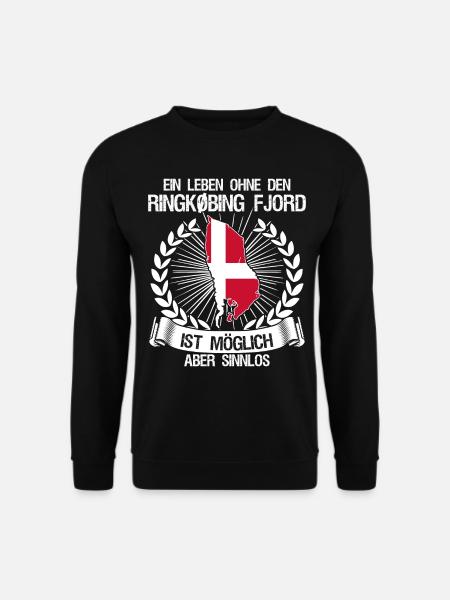 Urlaub in Dänemark am Ringkøbing - Unisex Pullover - Schwarz