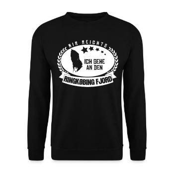 Ringkøbing Fjord Dänemark - Unisex Pullover - Schwarz - Vorne - Alina (178cm) & Michal (187cm)
