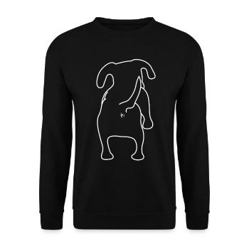 Chien de derrière Chiens - Sweat-shirt Unisexe - noir - Devant - Alina (178cm) & Michal (187cm)