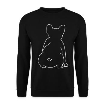 Chien de derrière les chiens bouledogues français - Sweat-shirt Unisexe - noir - Devant - Alina (178cm) & Michal (187cm)