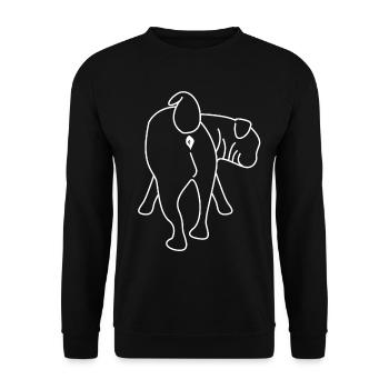 Carlin derrière les chiens - Sweat-shirt Unisexe - noir - Devant - Alina (178cm) & Michal (187cm)