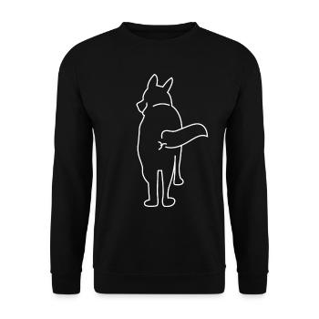 Chien de berger blanc de derrière les chiens - Sweat-shirt Unisexe - noir - Devant - Alina (178cm) & Michal (187cm)