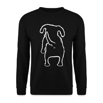 Teckel à poil dur de derrière les chiens - Sweat-shirt Unisexe - noir - Devant - Alina (178cm) & Michal (187cm)