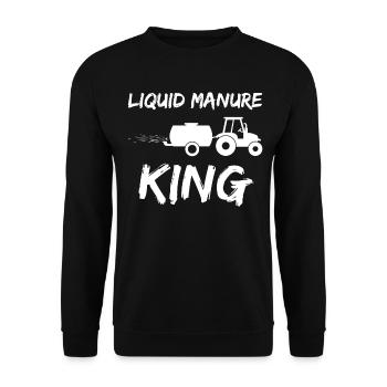 Farmer Farmers Driving manure Farmer - Unisex Sweatshirt - black - Front - Alina (178cm) & Michal (187cm)