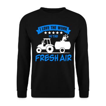 Farmer Farmer Farmer Manure Driving - Unisex Sweatshirt - black - Front - Alina (178cm) & Michal (187cm)