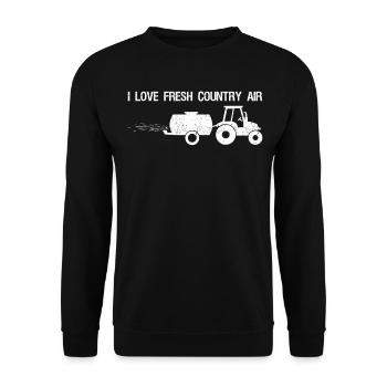 Farmer tractor manure driving farmer - Unisex Sweatshirt - black - Front - Alina (178cm) & Michal (187cm)