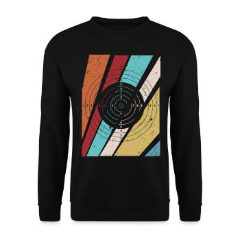 Sport shooter retro Schützenkönig - Unisex Sweatshirt - black - Front - Alina (178cm) & Michal (187cm)