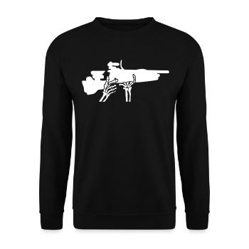 Sportschütze Schützenverein - Unisex Pullover - Schwarz - Vorne - Alina (178cm) & Michal (187cm)