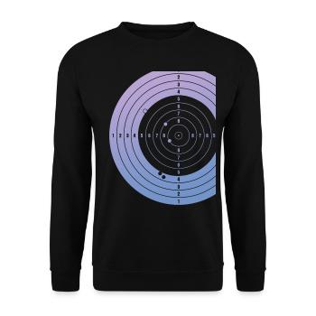 Sport shooter target Schützenkönig - Unisex Sweatshirt - black - Front - Alina (178cm) & Michal (187cm)
