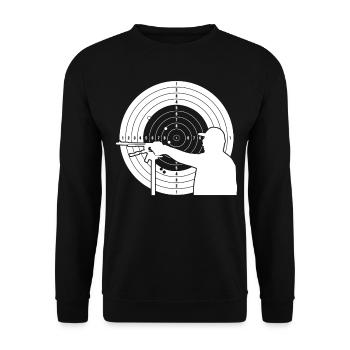 Schützenkönig Sport shooter target - Unisex Sweatshirt - black - Front - Alina (178cm) & Michal (187cm)