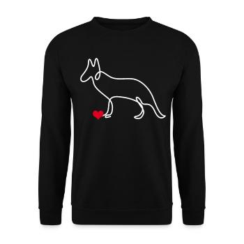 Chien de berger blanc Chiens de berger - Sweat-shirt Unisexe - noir - Devant - Alina (178cm) & Michal (187cm)