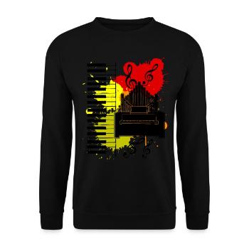 Organ Organ Player Saying Organist - Unisex Sweatshirt - black - Front - Alina (178cm) & Michal (187cm)